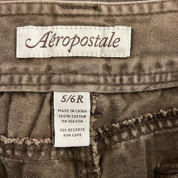 Vintage Aeropostale Brown Y2K Low Rise Small Pocket Flare Jeans Junior's 5/6 - Picture 6 of 7